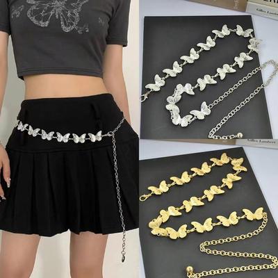 Waist Strap Accessories Sophisticated Belt Waistband Lady Body Chains Adjustable Butterfly Metal Waist Chain For Dates Casual