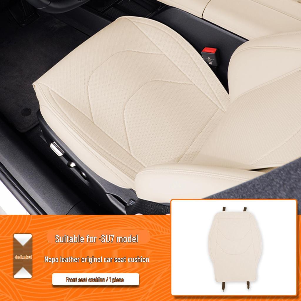 Four Seasons Universal Napa Leather Seat Cover for Xiaomi SU7 - Breathable Protective Cushion Accessory