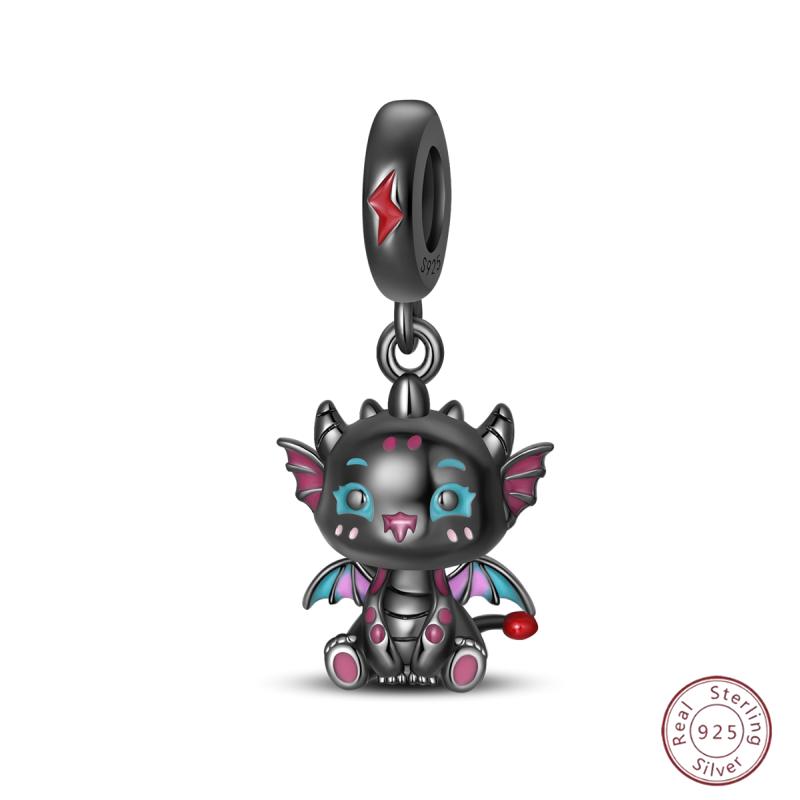 Copper Firefly Cute Cats And Dogs Beaded Pendant Suitable For Original Charms Bracelet Diy Exquisite Women Jewelry