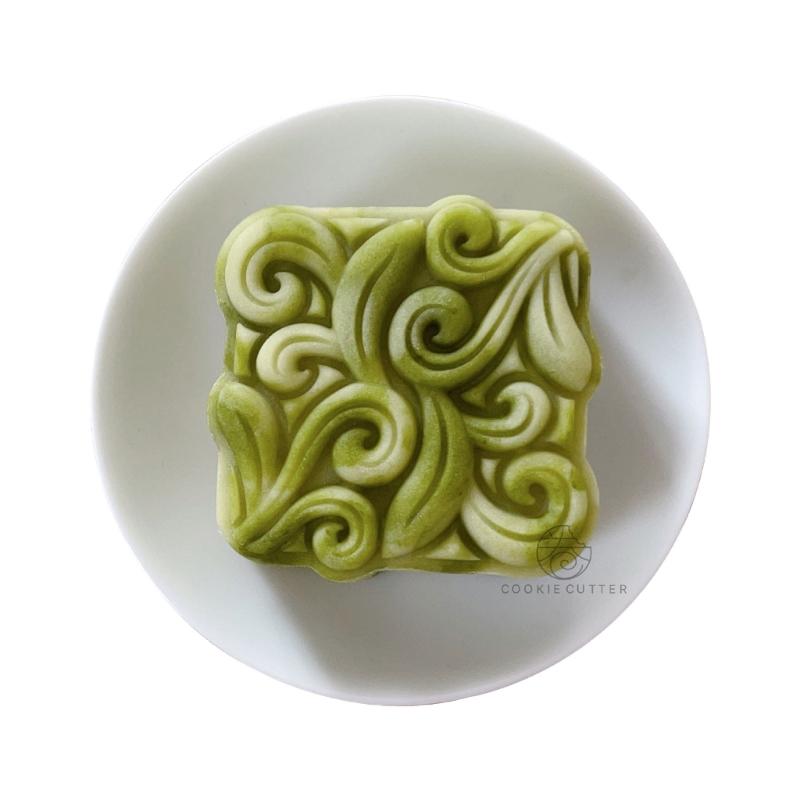 Square Vine Pattern Mooncake Press Mold Cookie Stamps Chinese MidAutumn Moon Cake Makers Decoration Tool for DIY Cookie