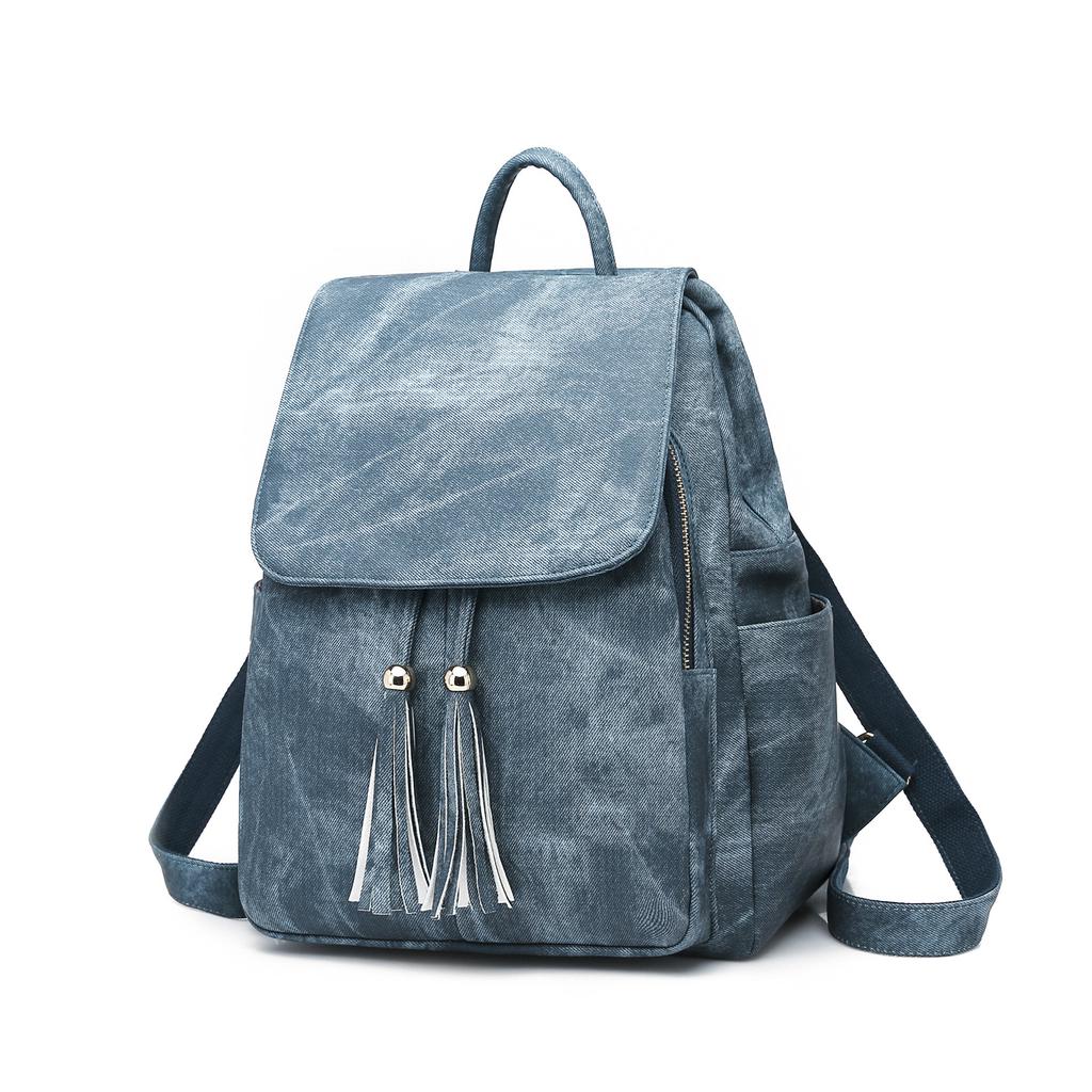 Candy Color Women's Backpack, New Large-capacity Bag, Trendy Bag, Fringed Backpack.