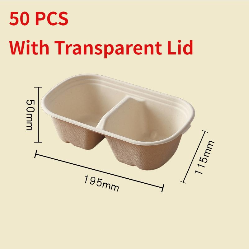 

Легкие салатные моти-упаковочные коробки Одноразовые ланч-боксы Биоразлагаемые ланч-боксы на вынос с отделением для кока-колы объемом 700 мл Bento