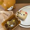 Chubbybaby Rilakkuma Cartoon Mouthwash Cup Cute Chubby Bear Plastic Toothbrush Cup Kawaii For Kid Couples Bathroom Daily Washing
