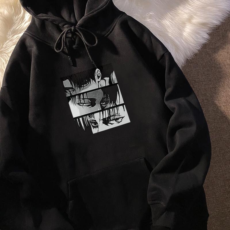 Anime Attack On Titan Print Hoodie Japan Loose Hip Hop Sweatshirt Long Sleeve Streetwear Harajuku Women Hoodie Pullovers