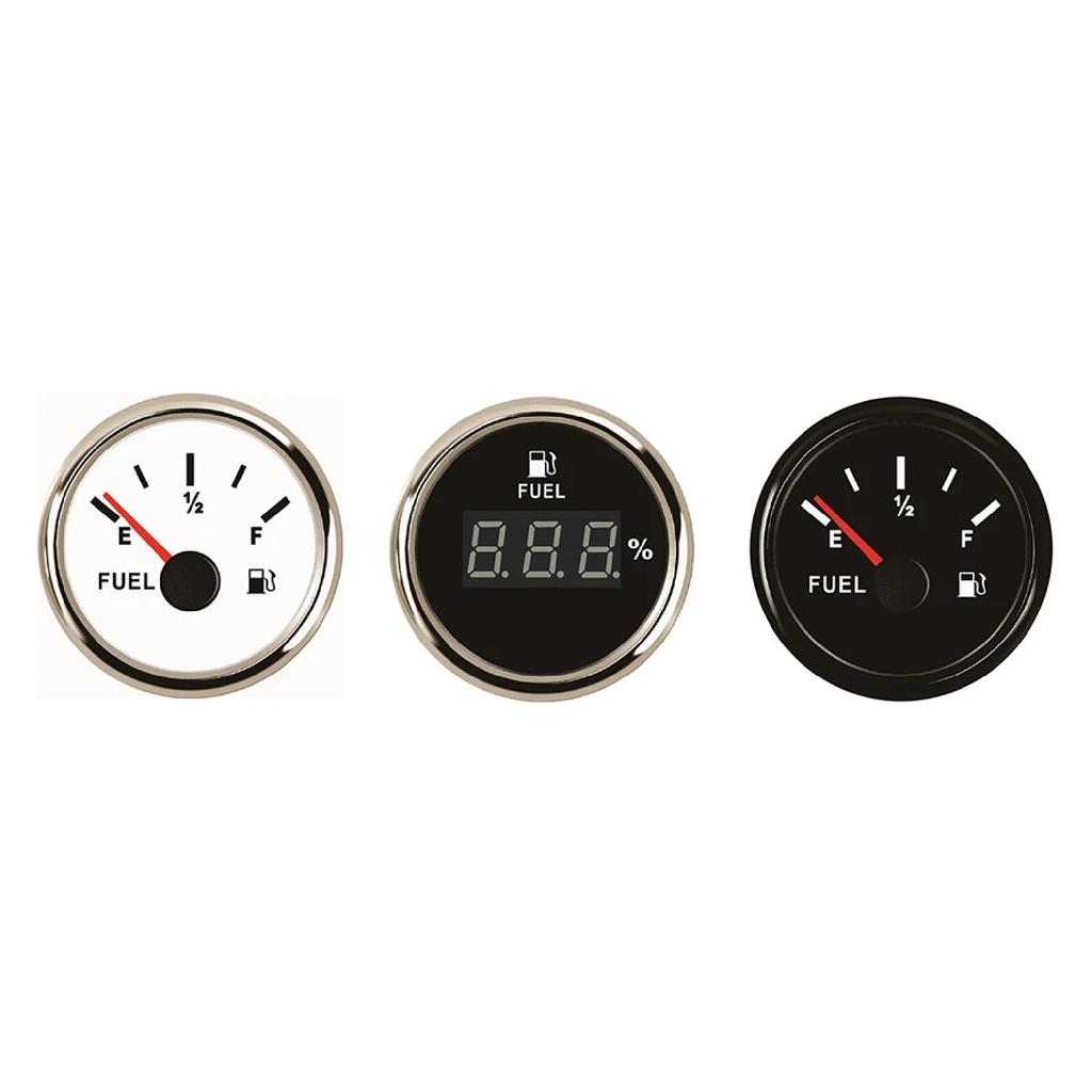 Signal 0-5V Boat Fuel Level Gauge Waterproof Car Fuel Gauge with Red Backlight Working Volt 9~32V Fit Car Motorcycle Yacht
