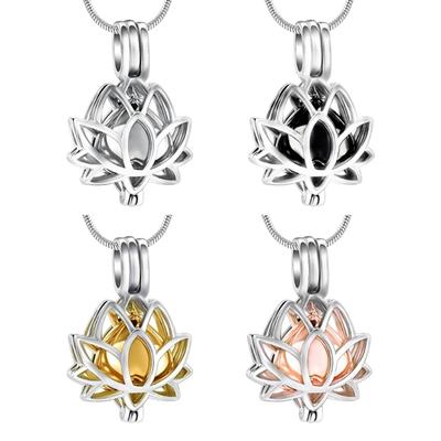 Flower Shaped Cremation Urn Bar Jewelry Pet Cremation Jewelry Ashes Necklaces Creative Pet Cremation Jewelry