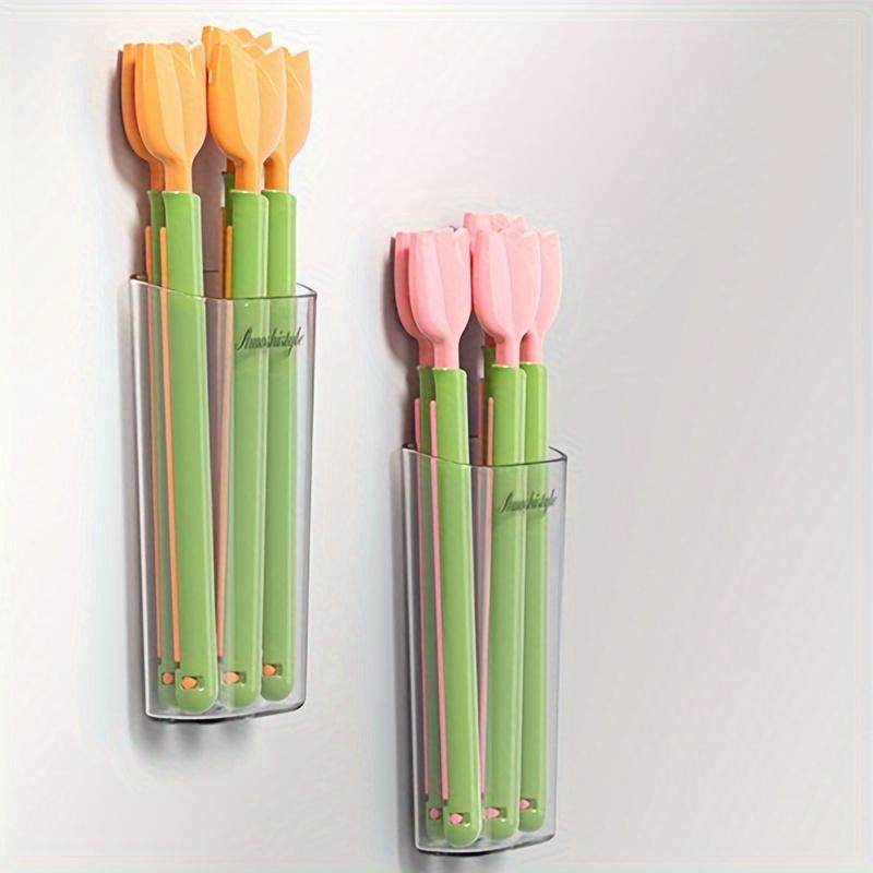 5pcs/set New Tulip Shape Sealing Clip Moisture-proof Magnetic Storage Box Sealing Clamp Multifunctional Fresh-keeping Clip