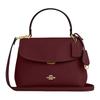 Emory 25 Metal Hardware Shoulder Crossbody Smooth Leather Handbag Medium Women's Maroon