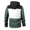 Men's European Size Hooded Jacket - Spring/Autumn, Casual, Breathable, Color Block Fashion, Trendy.