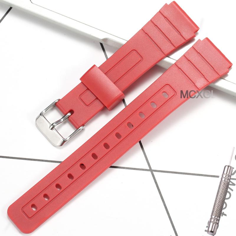 Resin Watch Accessories Suitable for Casio F-91W F-84 F-94 F-105 Men's Replacement Band  Waterproof Watch Band Rubber Strap
