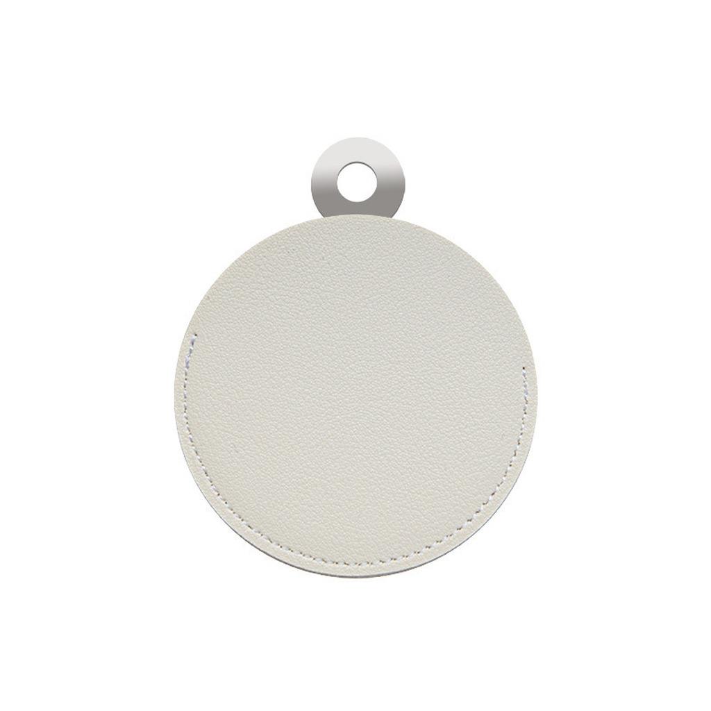 Portable Compact High Definition Makeup Mirror, Stainless Steel Leather Pocket Mirror for Daily On-the-go Touch Up
