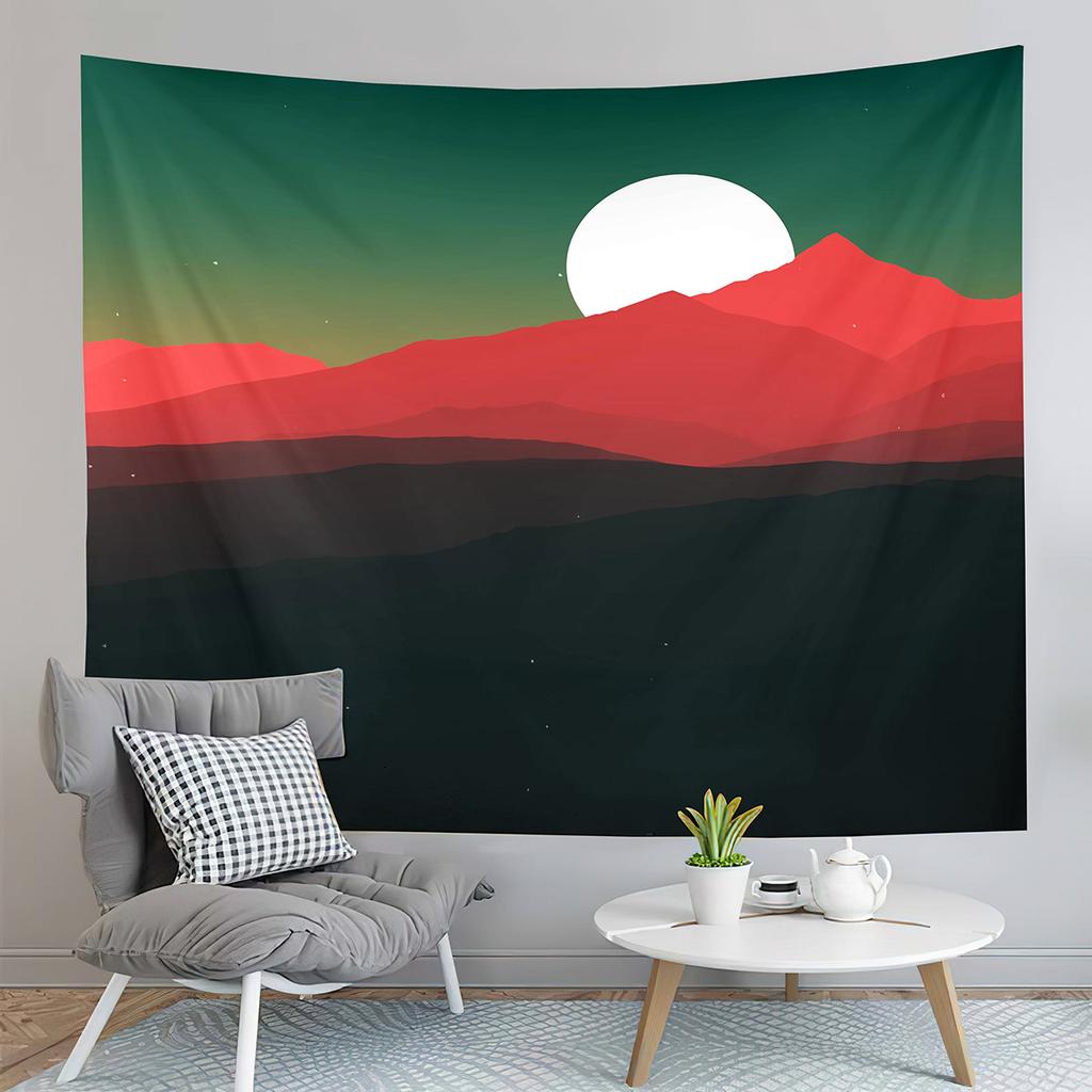 Abstract Snow Mountain Tapestry Nature Sunset Tapestry Purple Sky Tapestry Wall Hanging Tapestries Art Living Room Bedroom Dorm