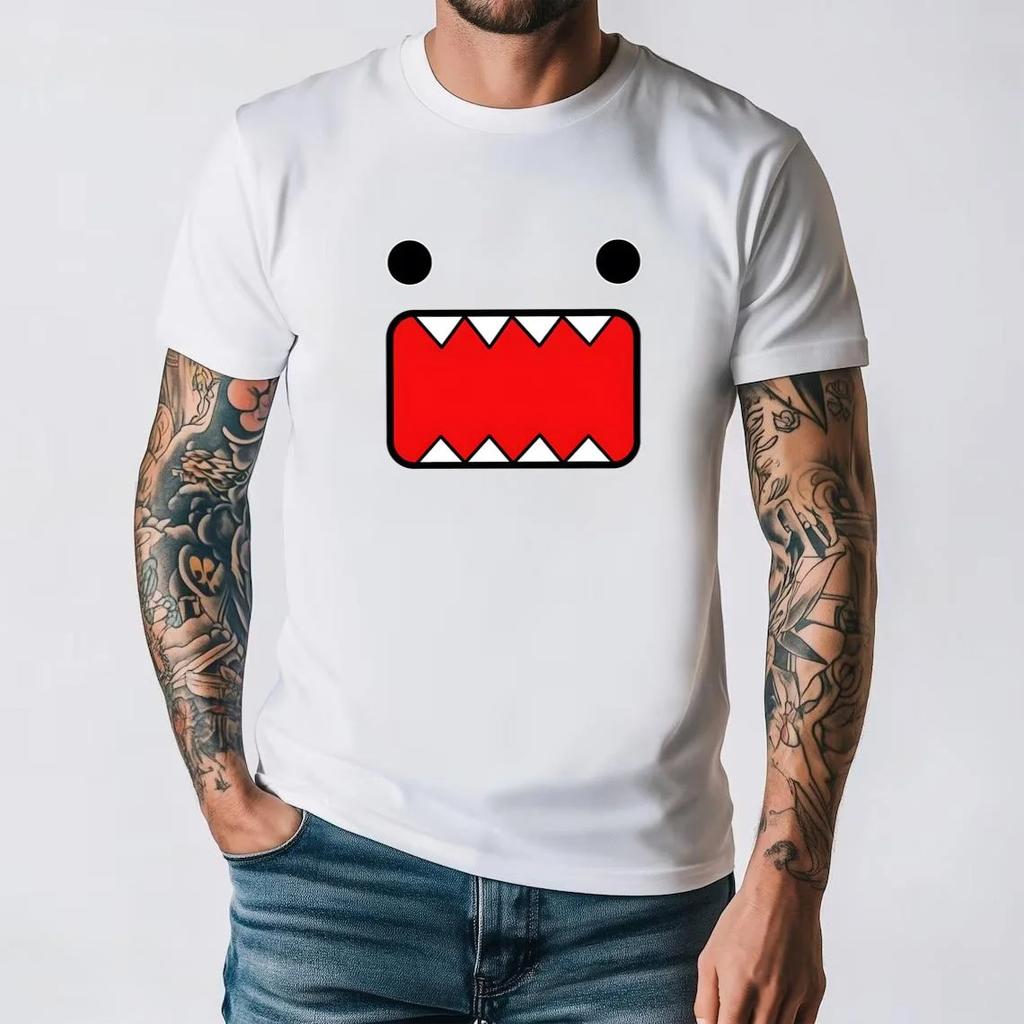 Y2k Anime Graphic T Shirt White Tee Eyes T-shirt for Men Polyester Soft Unisex Tops Harajuku Graphic T Shirts