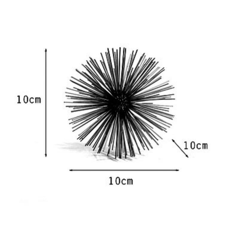 Europäischer Stil Goldene Lange Nagelball-Ornamente, Stacheliger Ball Seeigel-Hemisphäre Wanddekoration, Nordische Kreative Wanddekoration Weiche Dekoration