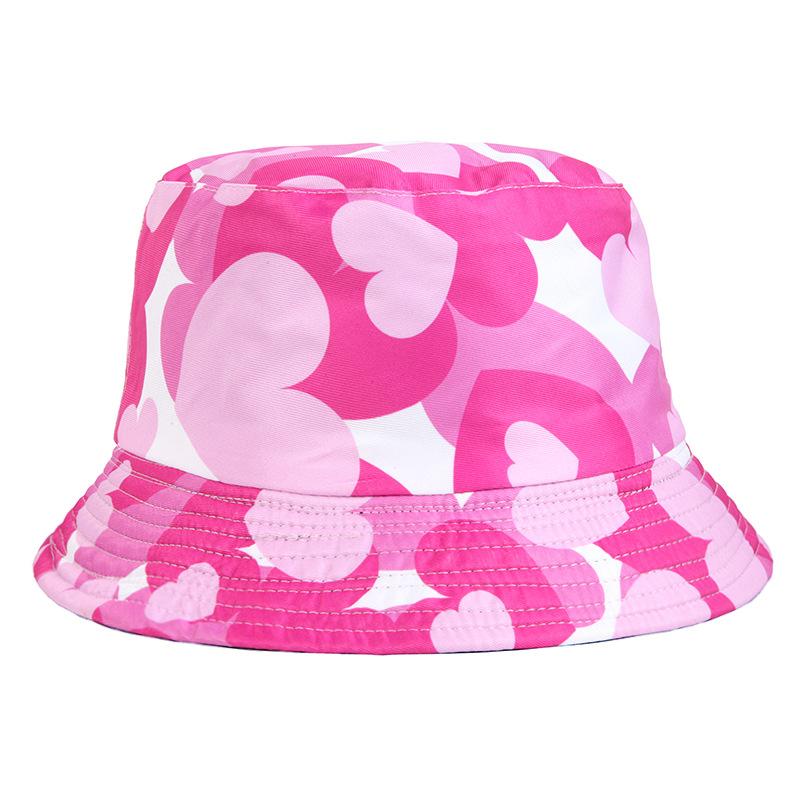 Versatile Hat Style Love Pattern Womens Sunshade Fishermans Hatscaps