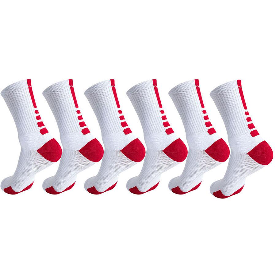6 Paar Frotteesohle Sportsocken für Herren Damen Fußball Basketball Baseball Rugby Fußball Laufen Tennis