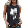 Amazon Wish Clothing Women's Vest Independent Station Summer Fashion American Flag Independence Day Collection