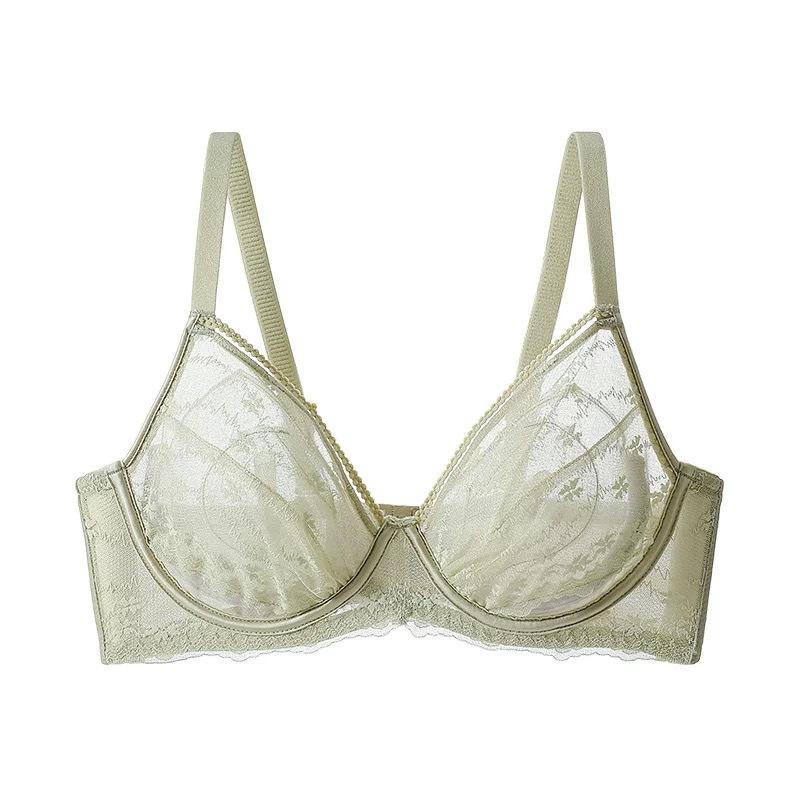 Sexy Lace Ultra-Thin Coquette Women Bra, Bust Minimizer Push Up Anti-Sag Breathable Shaping Bra