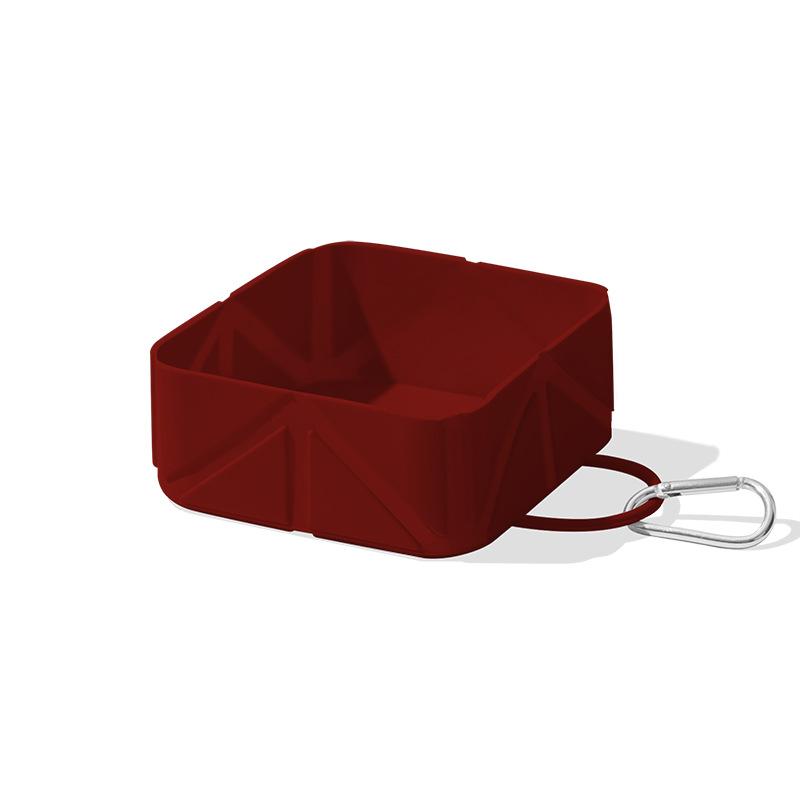 

Silicone Collapsible Pet Travel Bowl: Portable Dog & Cat Bowl for Outdoor Food and Water - Camping, Hiking, and On-the-Go Use бордовый