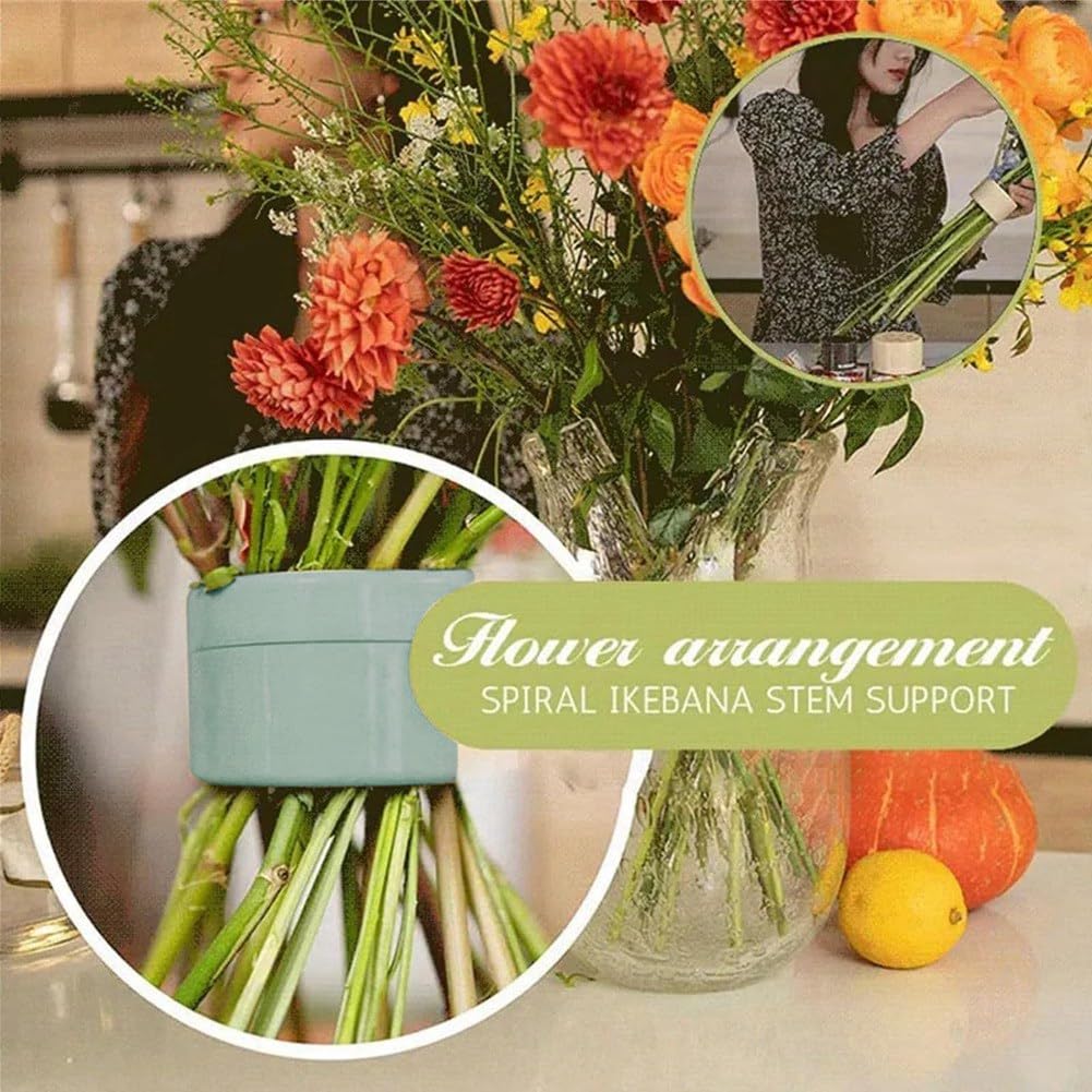 7cm Flower Arranger for Large and Small Flower Stems Reusable Bouquet Stand Spiral Flower Stem Holder ABS +TPE Flower Arranger
