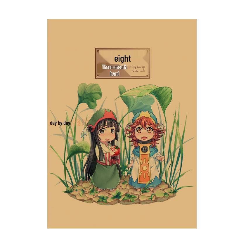 Anime Fairy Forest Poster for Kids' Room - Kraft Paper Cartoon Wall Art 630