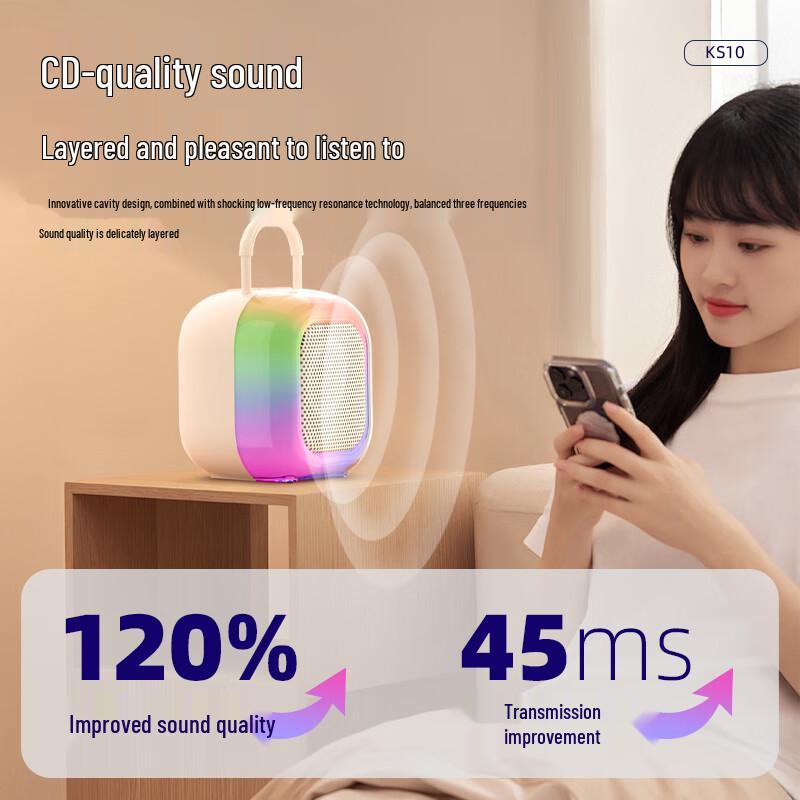 Newmine KS10 Portable KTV Audio System with Microphone CN Plug (adapter Included)