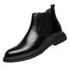 Youth Trend Brock Martin Boots Men's Medium and High Top British Leather Shoes Men's Leather Sleeve Chelsea Leather Boots