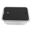 RV Single Bowl Bar Sink 15 X 11 X 5.4in Square Stainless Steel with Tempered Glass Lid and 40mm Drain Hole for Caravan