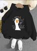 Sudadera con capucha para niños Ganso Pensador Meme Gráfico de Notas de Matemáticas Caóticas Otoño Invierno Forro Polar Cálido Ropa Urbana Infantil Sudadera con Capucha