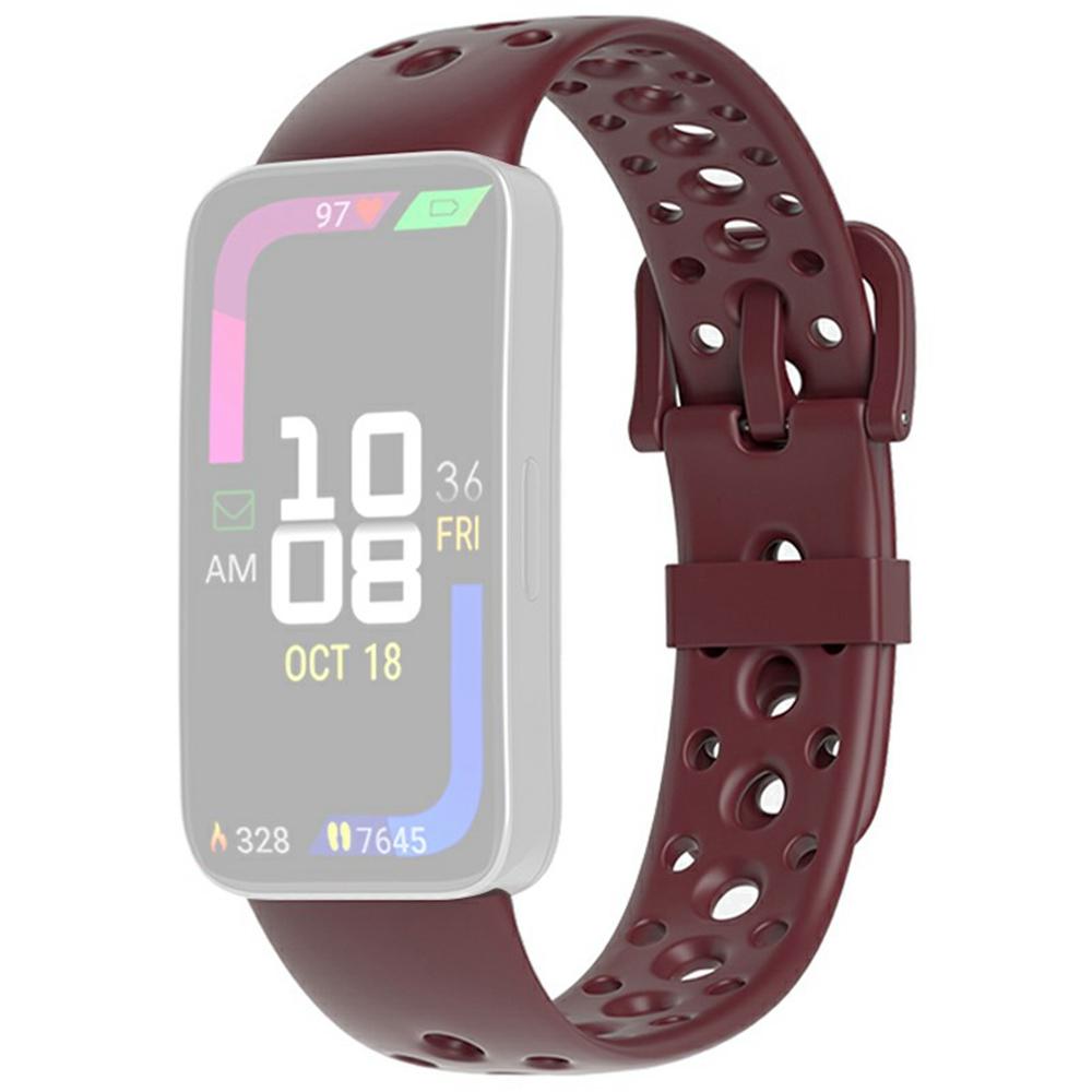 Breathable Silicone Strap for Huawei Band 10/9/8 Adjustable Watch Band with Pin Buckle