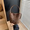 Suede Bag Women's Autumn and Winter Versatile New Retro Leopard Print Shoulder Crossbody Bucket Bag