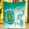 Sporting CP logo printed throw blanket—soft,warm;versatile blanket for all seasons—perfect as &air-conditioning throw,nap blanket