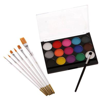 15-Color Water-Soluble Face & Body Paint for Model Painting