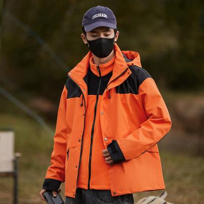 Autumn Winter New  Three-in-one Jacket for Men Water-repellent  Removable Fleece Mountaineering Jacket Warm Hiking Jackets
