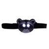 Kids Headlamp Raccoon Appearance 2 Lighting Modes Lightweight Battery Powered Plastic LED Headlight for Children