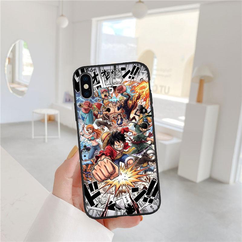 Anime One Piece Soft Shell Phone Case for Samsung Galaxy S20 S21 S22 Ultra FE + Plus A21S A22 A24 A25 A26 A30 A30S A31