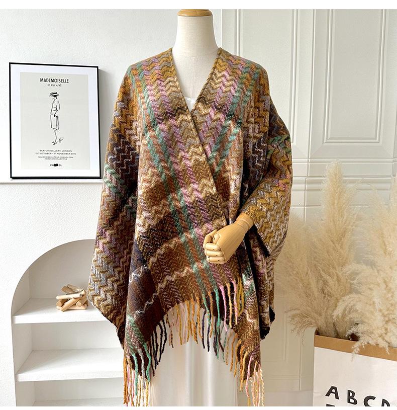 Sichuan Tibetischer Ethno-Schal Umhang: Damen High-End Warme Oberbekleidung