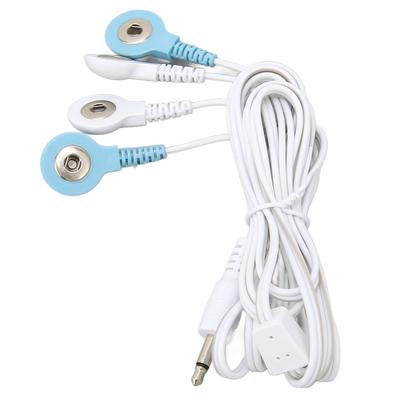 4 In 1 Electrotherapy Electrode   Electric Shock Wires Cable for Tens Massager