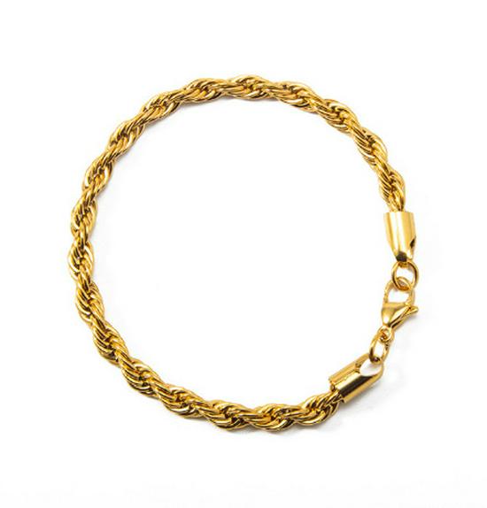 

Модный браслет-скрученная веревка 4 мм с серебряным покрытием для женщин