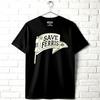Ferris Bueller's Day Off SAVE FERRIS Pennant Men's Black T Shirt