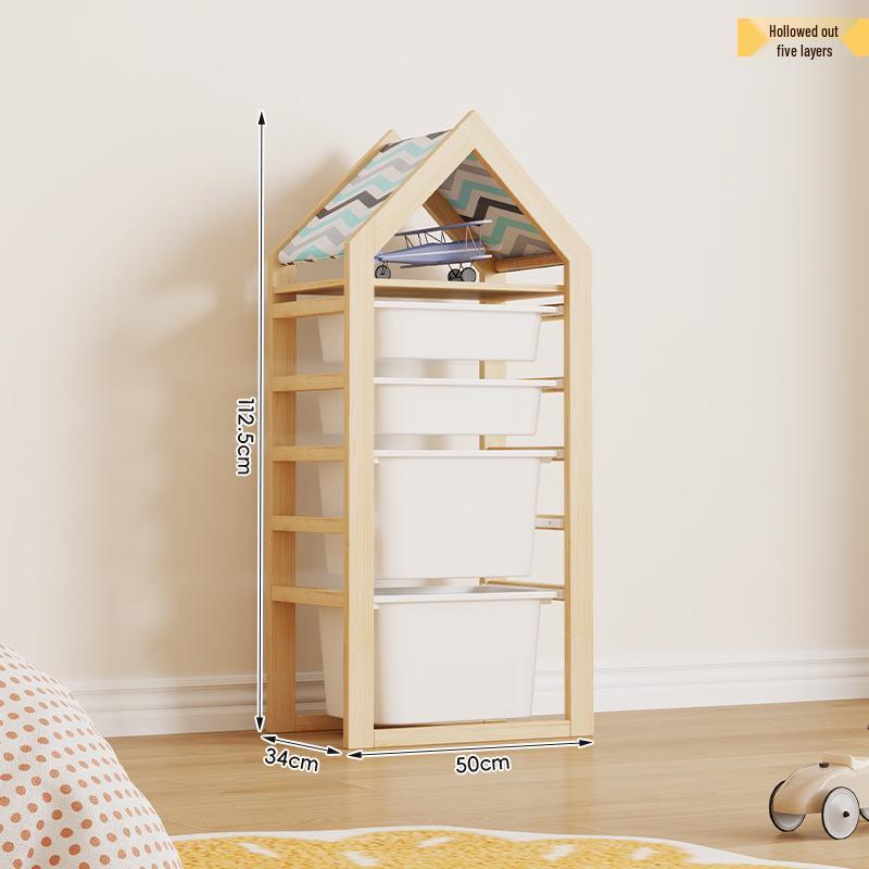 Children's Wooden Toy Storage Rack & Shelf Organizer