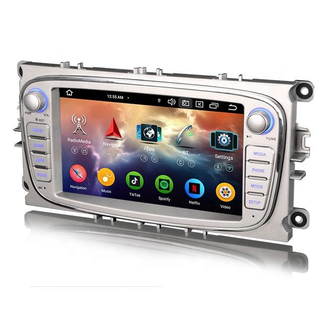 EU Stock Erisin ES5768FS 7" Android 13 GPS Car Dvd Player for FORD Mondeo Focus Galaxy S-Max 4G WiFi Wireless CarPlay Auto Radio