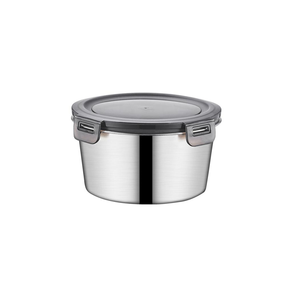 Large Capacity Stainless Steel Food Storage Container Leak Proof Lunch Box with Lid Metal Crisper for Home and Office