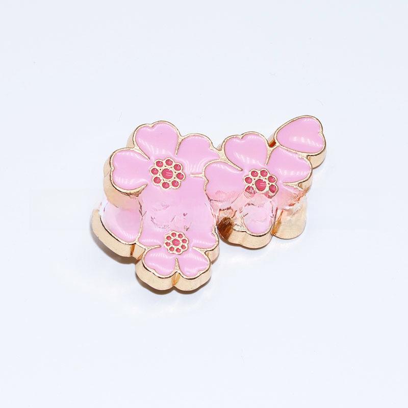 Metal Cherry Blossom Shoe Charms for Crocs - Decorative Shoe Accessories
