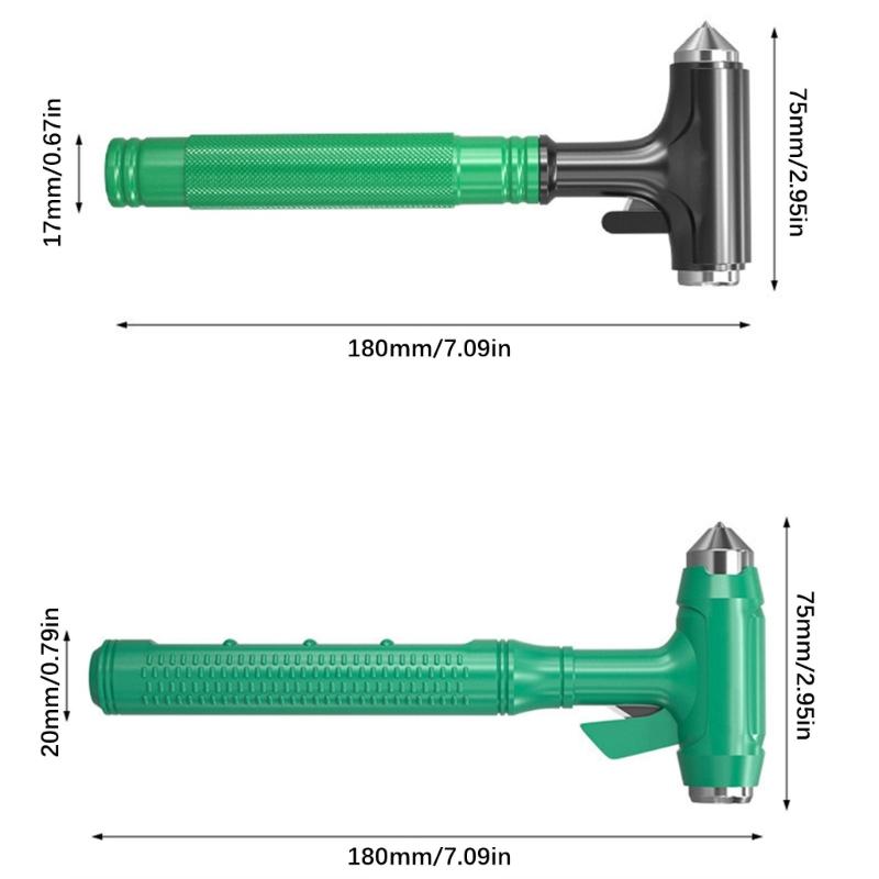 Compact Emergency Tool Featuring Window Breaker Seat Belt Cutter and Safety Hammer Suitable for Car Safety Easy to Use