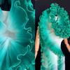 2 Yard Flounce Wave Lace Fabric 12cm Wide Fashion Pleat Mesh Organza Gradient Color Ruffle Dress Accessories