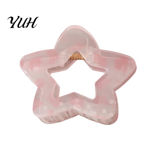 Gift for Girlfriends And Friends Heart/Star Shape Hair Claw Clips Women, Non-Slip Clip Effortless Grips Travel Accessories Styling Daily Commuting