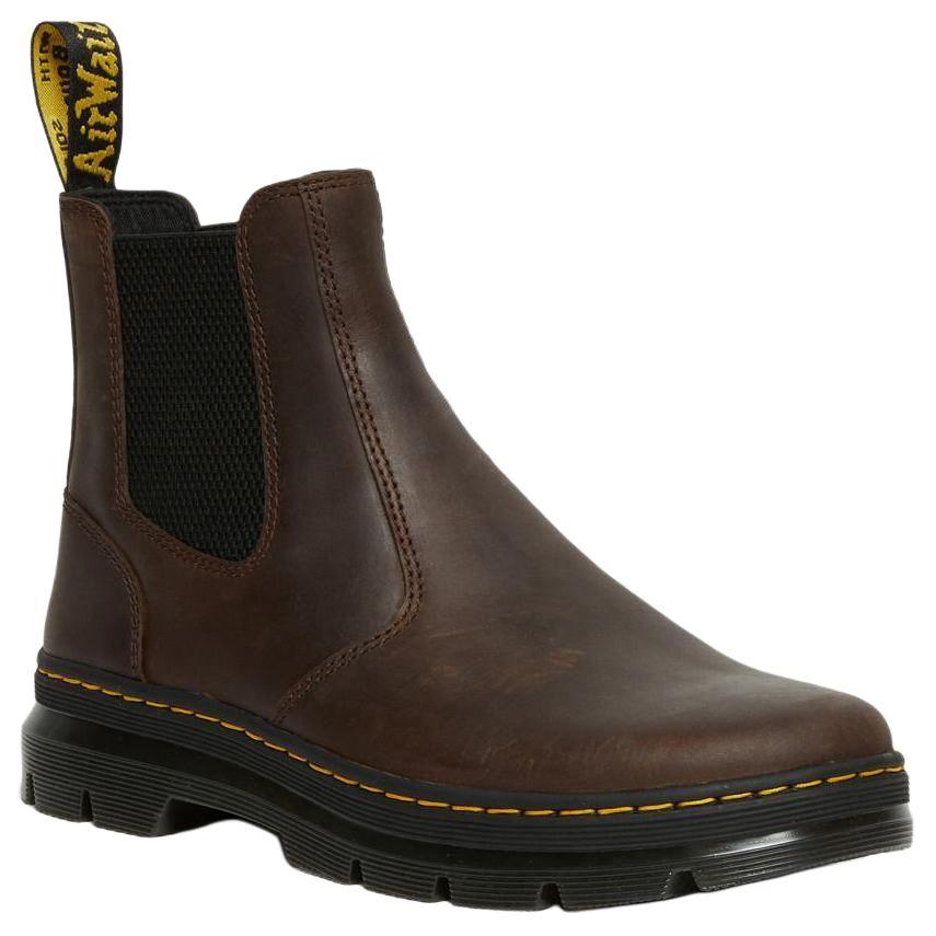 Dr. Martens Leather Trendy Versatile Short Chelsea Boots Unisex boots Dark-Brown 25978207