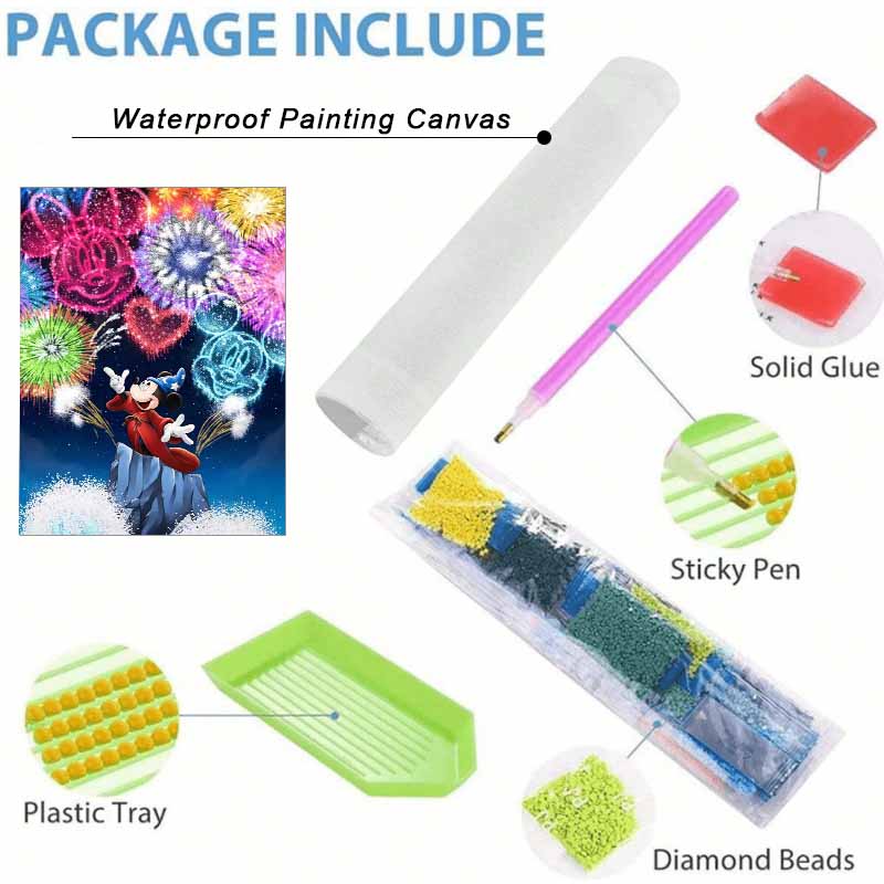 Disney 5d Diamond Painting Full of Diamonds Diy Diamond Embroidery Festive Mickey Art Decorative Painting Ornaments Living Room