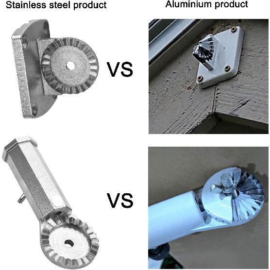 Stainless Steel Flag Pole Holder Heavy Duty Multi-Position Flag Pole Bracket Multi-Angle Adjustment Wall Mounting Bracket for 1 Inch Flag